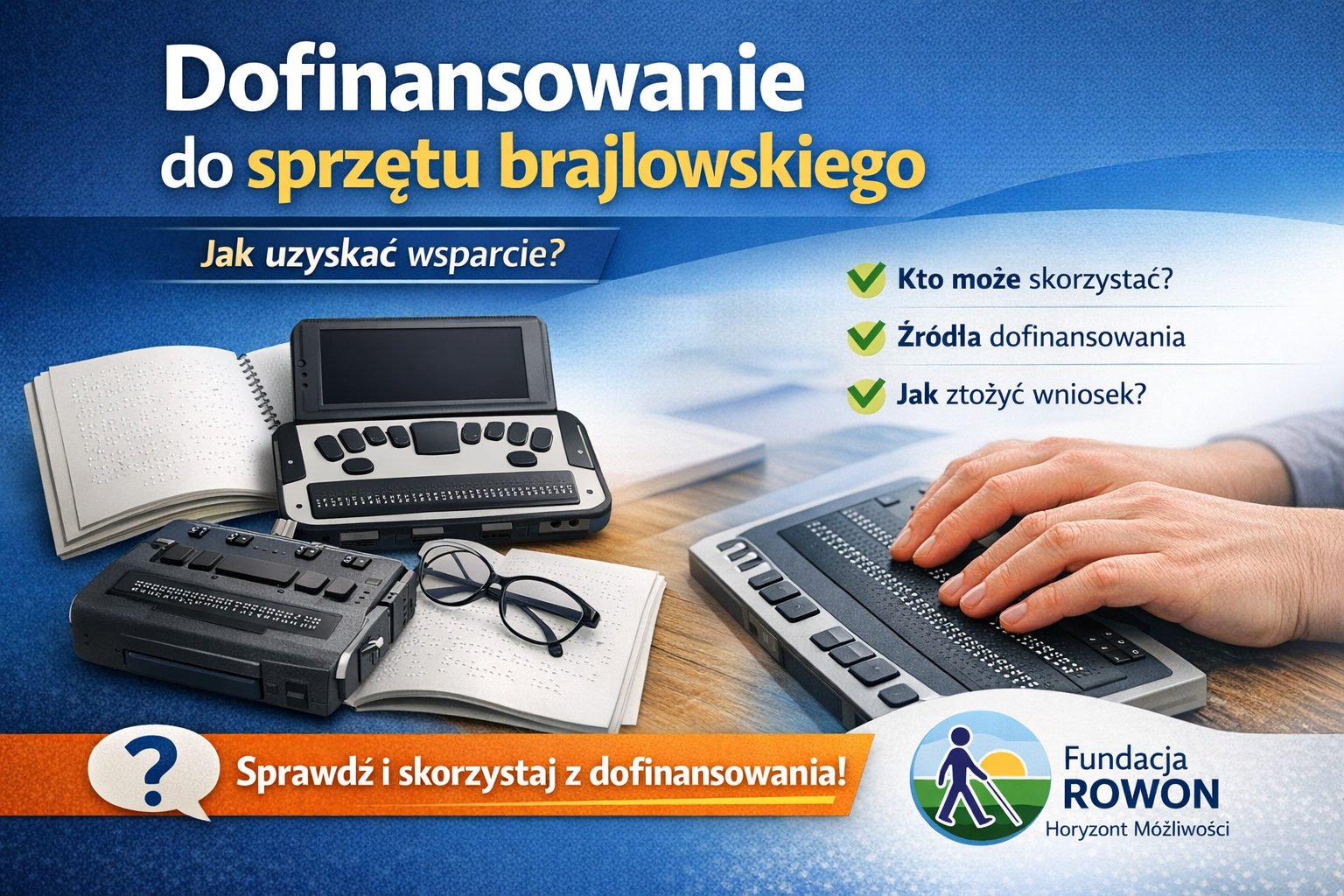 dofinansowanie do sprzetu brajlowskiego- grafika