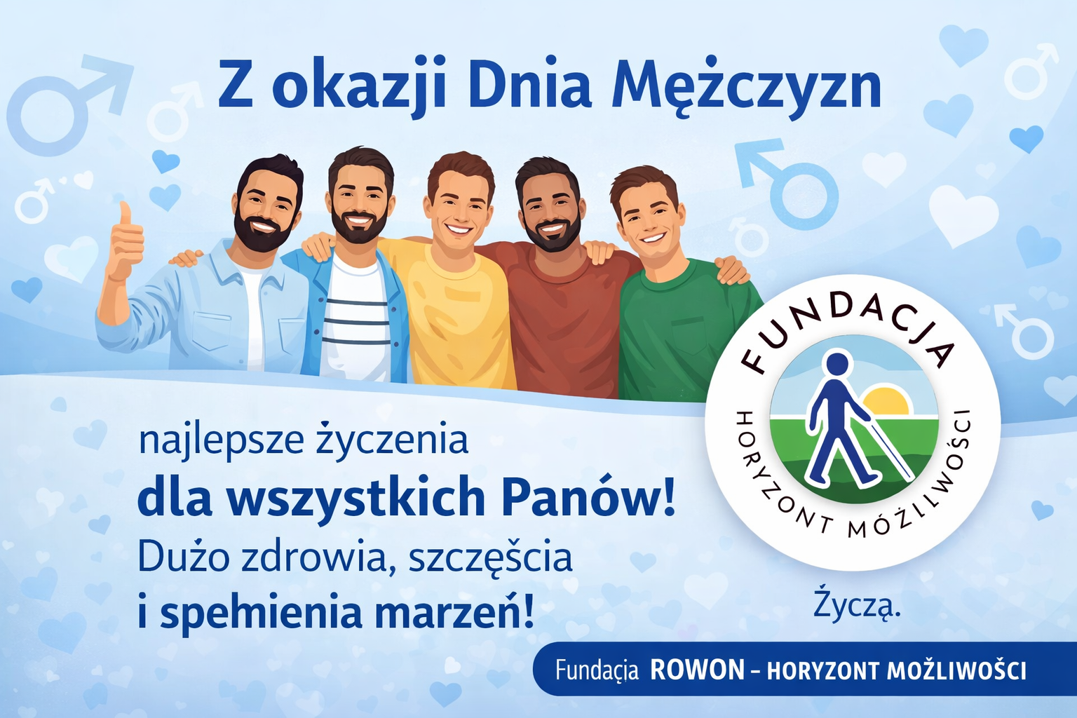 grafika przedstawia życzenia z okazji Dnia Mężczyzn